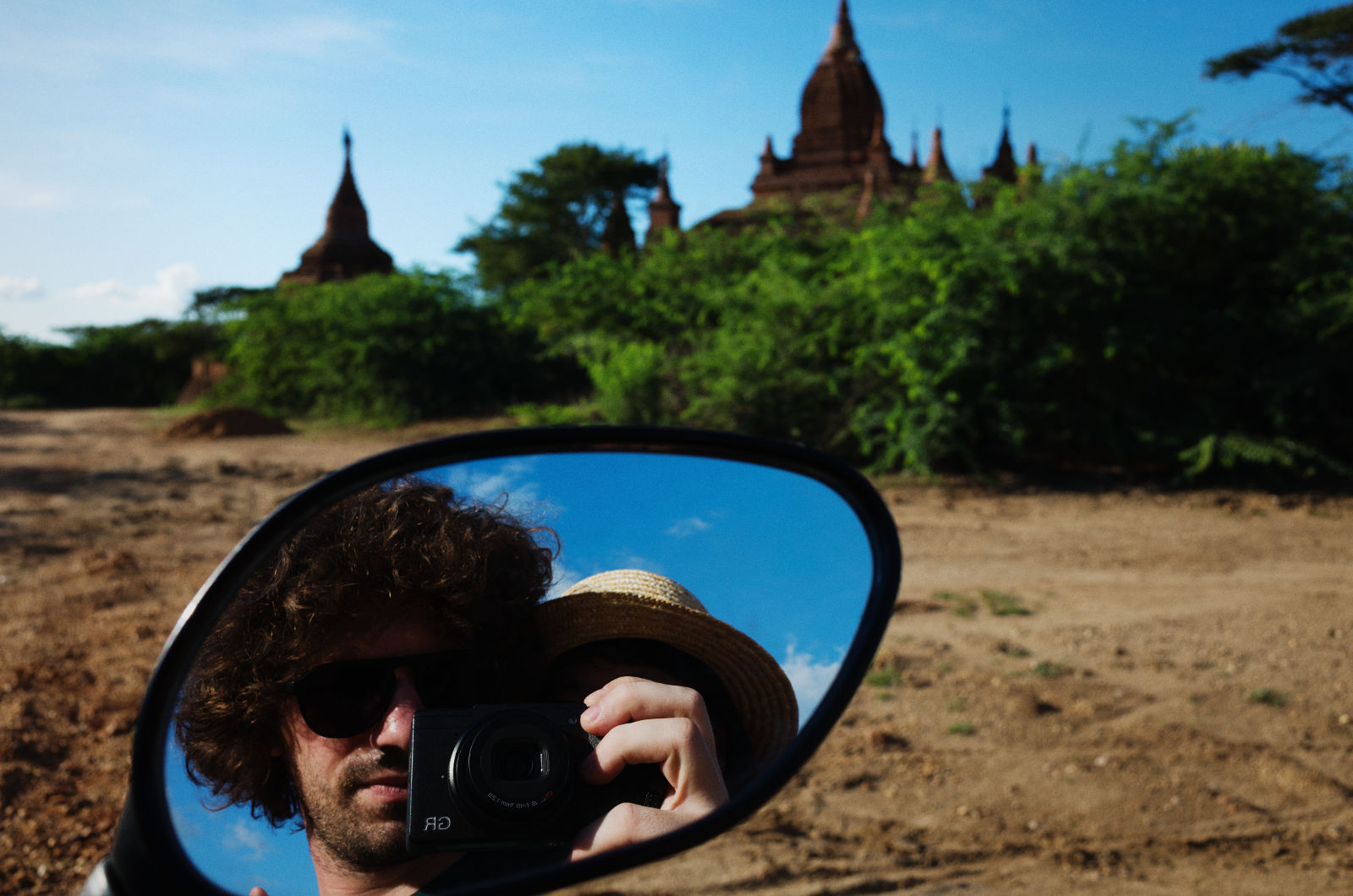 Riding around visiting temples in Bagan